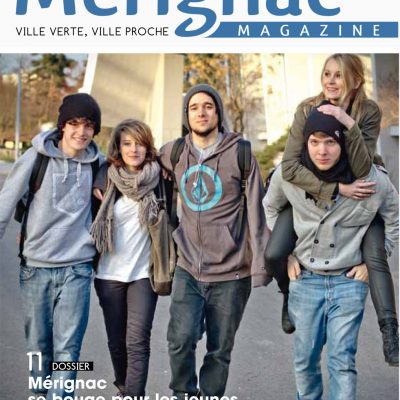 Couverture Merignac magazine n35 Sebastien Huruguen jeunes heureux adolescents lyceens etudiants