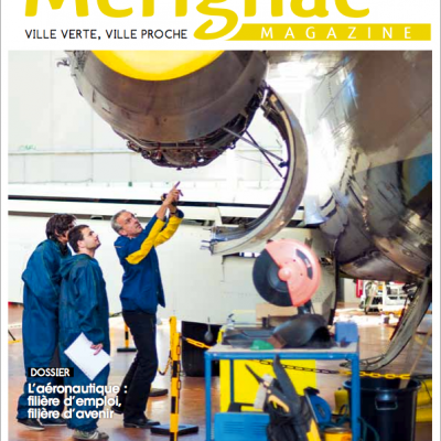 Couverture Merignac magazine n41 Sebastien Huruguen formation aeronautique maintenance avion réacteur moteur