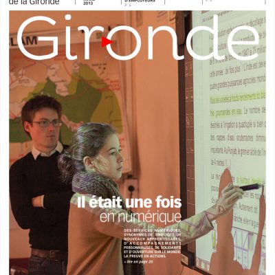 Couverture du magazine du conseil general departemental de la Gironde n101 Sebastien Huruguen enseignement numerique college