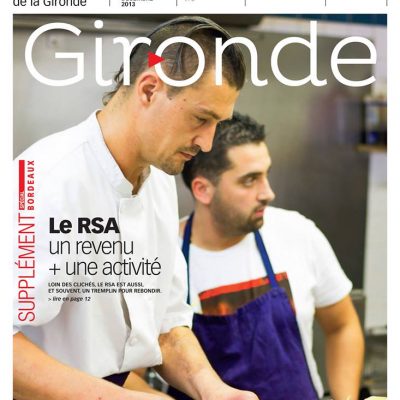 Couverture du magazine du conseil general departemental de la Gironde n104 Sebastien Huruguen pizzeria