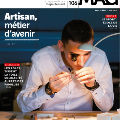 Couverture du magazine du conseil general departemental de la Gironde n106 Sebastien Huruguen horloger merignac