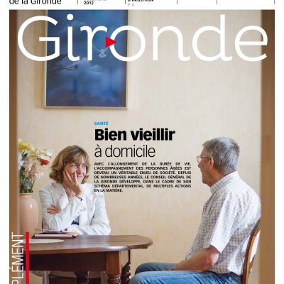 Couverture du magazine du conseil general departemental de la Gironde n°100 Sebastien Huruguen service a la personne