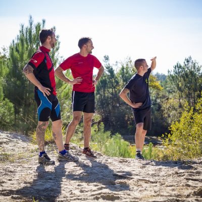 Photo des coureurs du teaser de la course a pieds Trail en Jalle de Saint Jean d'Illac le 22 novembre 2015