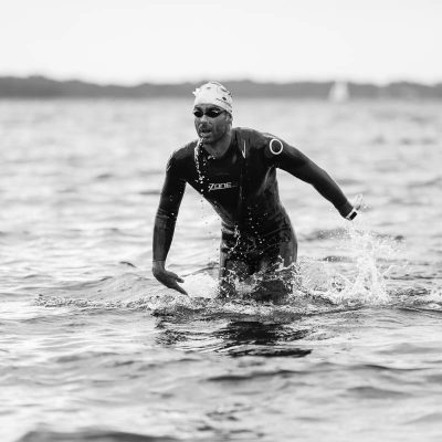 Sebastien Fraysse meilleur temps de la partie natation Scott Half Triathlon - Lacanau Tri Events 2016 | Sébastien Huruguen www.huruguen.fr