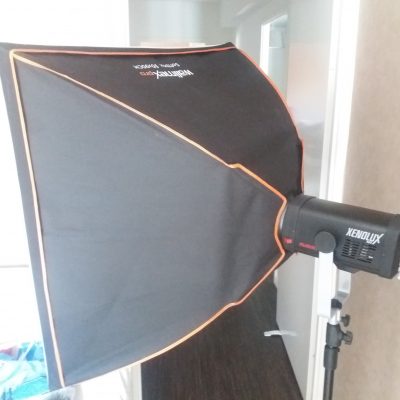 Softbox Walimex Pro 90 x 90 cm OL adaptateur multiblitz V