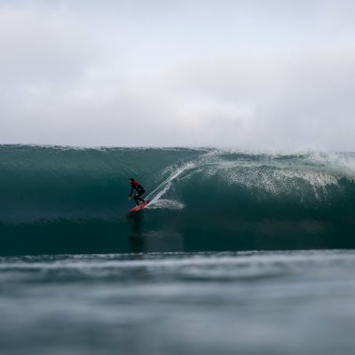 Arnaud Darrigade surfing on a giant wave set in Hossegor - Quik Pro France 2016 | Sebastien Huruguen www.huruguen.fr