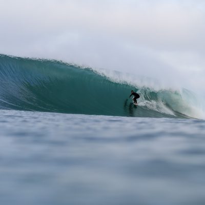 Nicolas Brieda enjoying a deep barrel tube riding in Hossegor - Quik Pro France 2016 | Sebastien Huruguen www.huruguen.fr