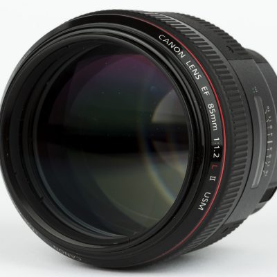 Canon EF 85mm f1.2 L USM II front lens