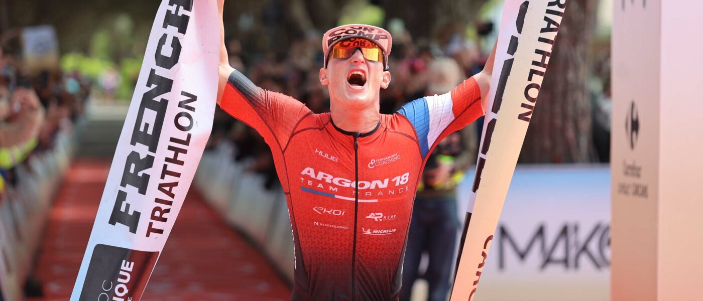 nicolas rigaux vainqueur du frenchman triathlon XXL 2026 team argon 18